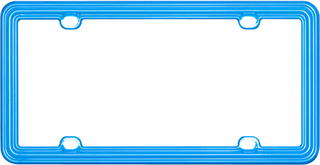 Sky Blue Plastic License Plate Frame 